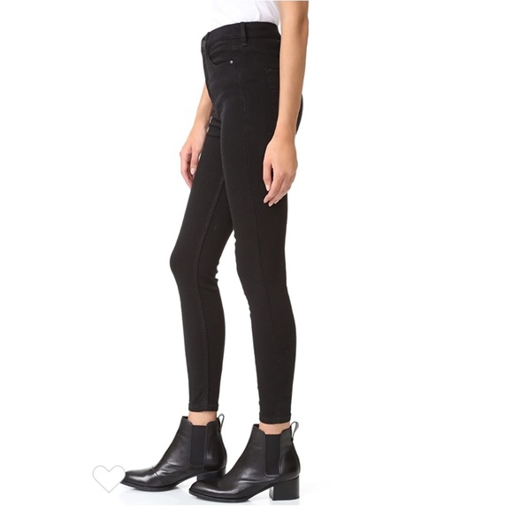 Free People Black High Rise Ankle Crop Skinny Jean - Picture 2 of 8